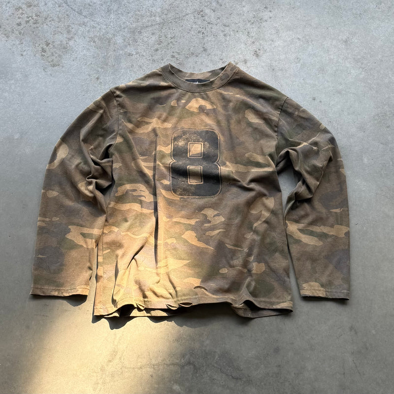 "LUCKY 8" LONGSLEEVE [FOREST CAMO]