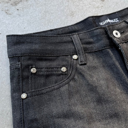 STUDDED BOOTCUT CARPENTER PANTS [UNIFORM BLACK]