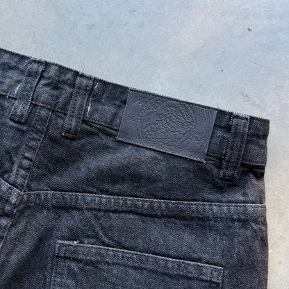 LOCK-CUFF SELVEDGE DENIM [UNIFORM BLACK]