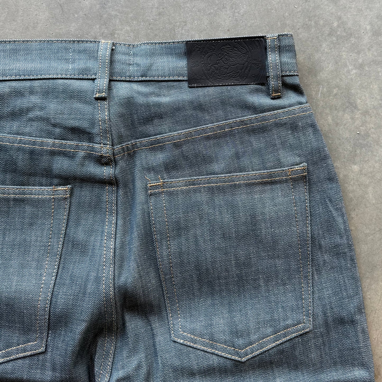 FLEUR MULE POCKET DENIM [AQUA-INDIGO]