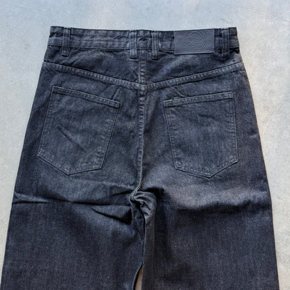 LOCK-CUFF SELVEDGE DENIM [UNIFORM BLACK]