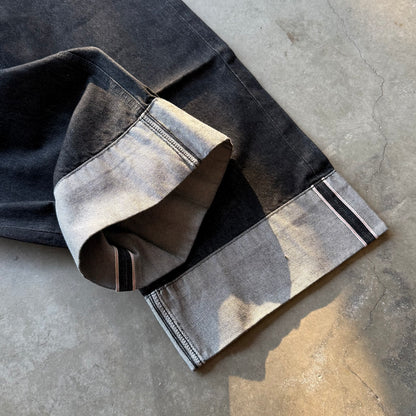 LOCK-CUFF SELVEDGE DENIM [UNIFORM BLACK]