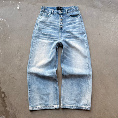 VINTAGE BUTTON FLY DENIM [LIGHT BLUE]