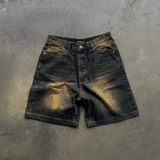 WASHED DENIM SHORTS [OLD BLUE] (READ DESCRIPTION)