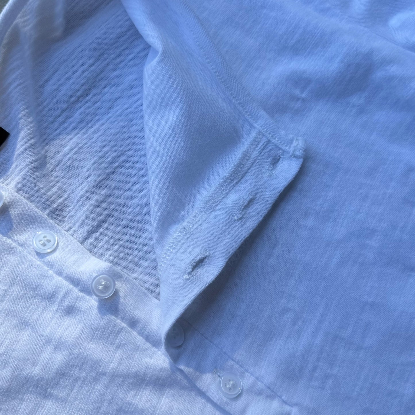LIGHTWEIGHT SLUB HENLEY [WHITE]