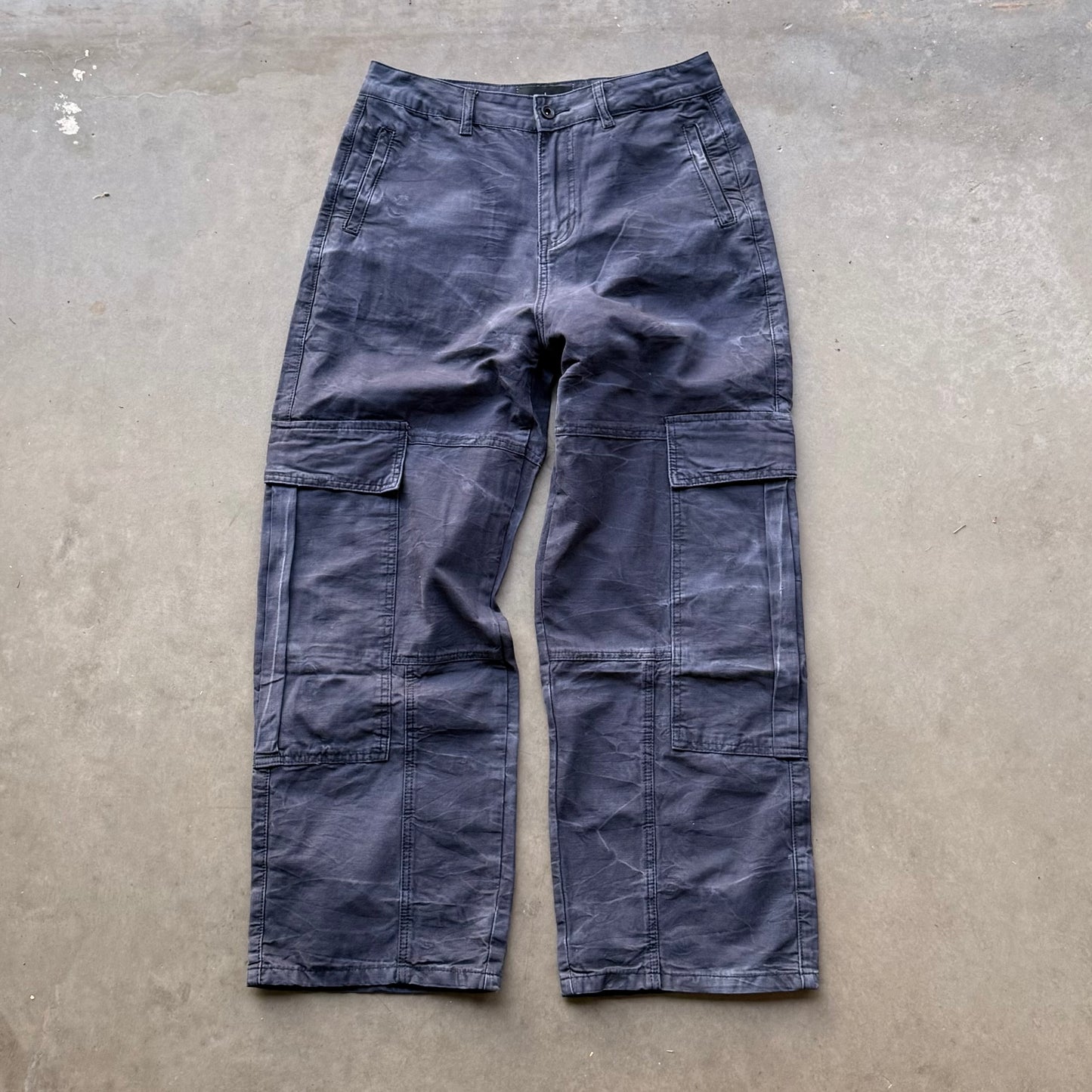 RIPPLE FADE CARGO PANTS [ABYSS]