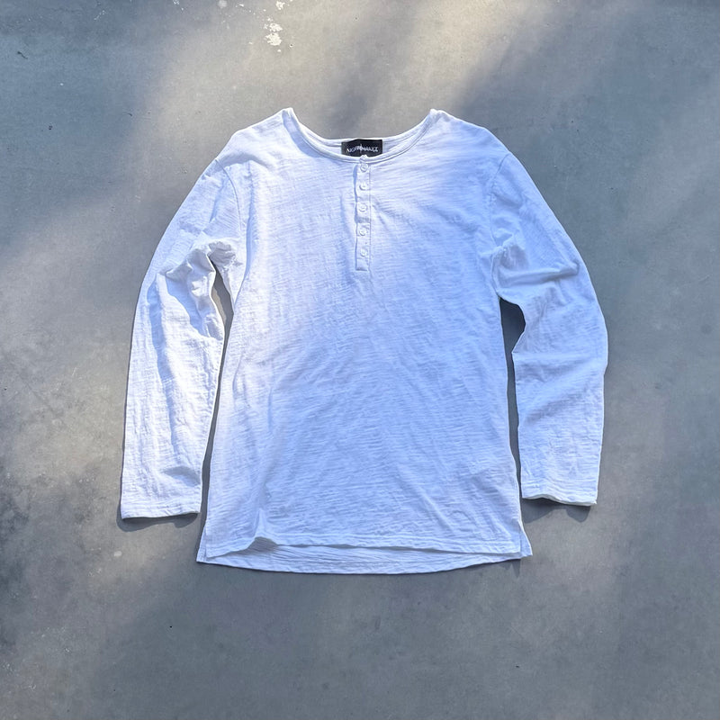 LIGHTWEIGHT SLUB HENLEY [WHITE]