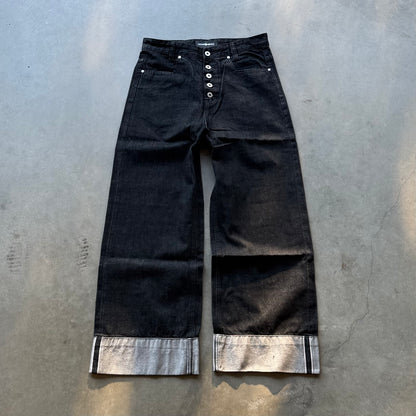 LOCK-CUFF SELVEDGE DENIM [UNIFORM BLACK]