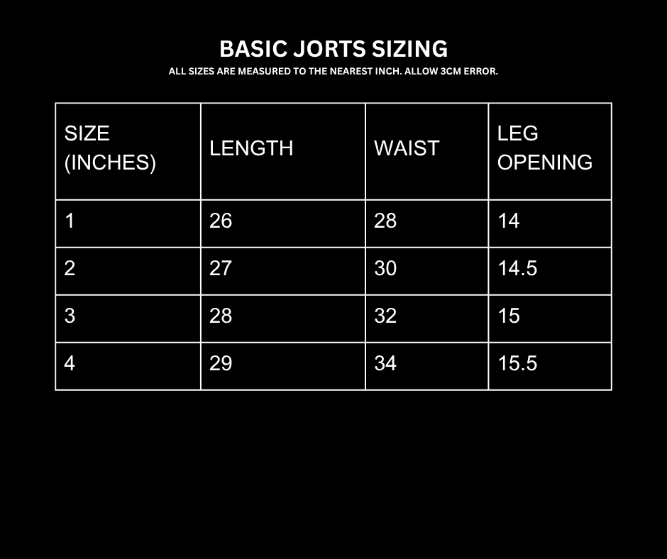 BASIC JORTS [BLACK]
