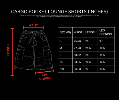 CARGO POCKET LOUNGE SHORTS [NOIR]