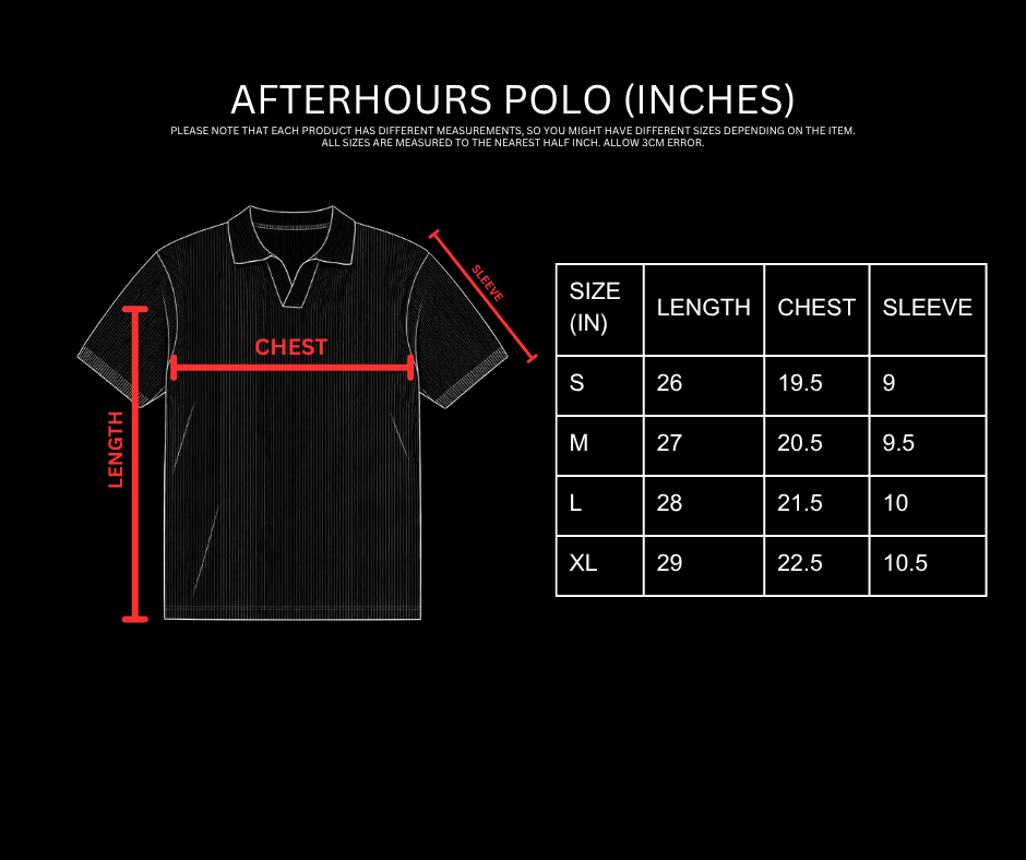 AFTERHOURS POLO [WASHED CHARCOAL]