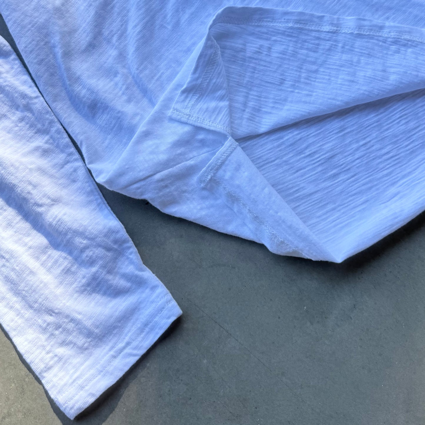 LIGHTWEIGHT SLUB HENLEY [WHITE]