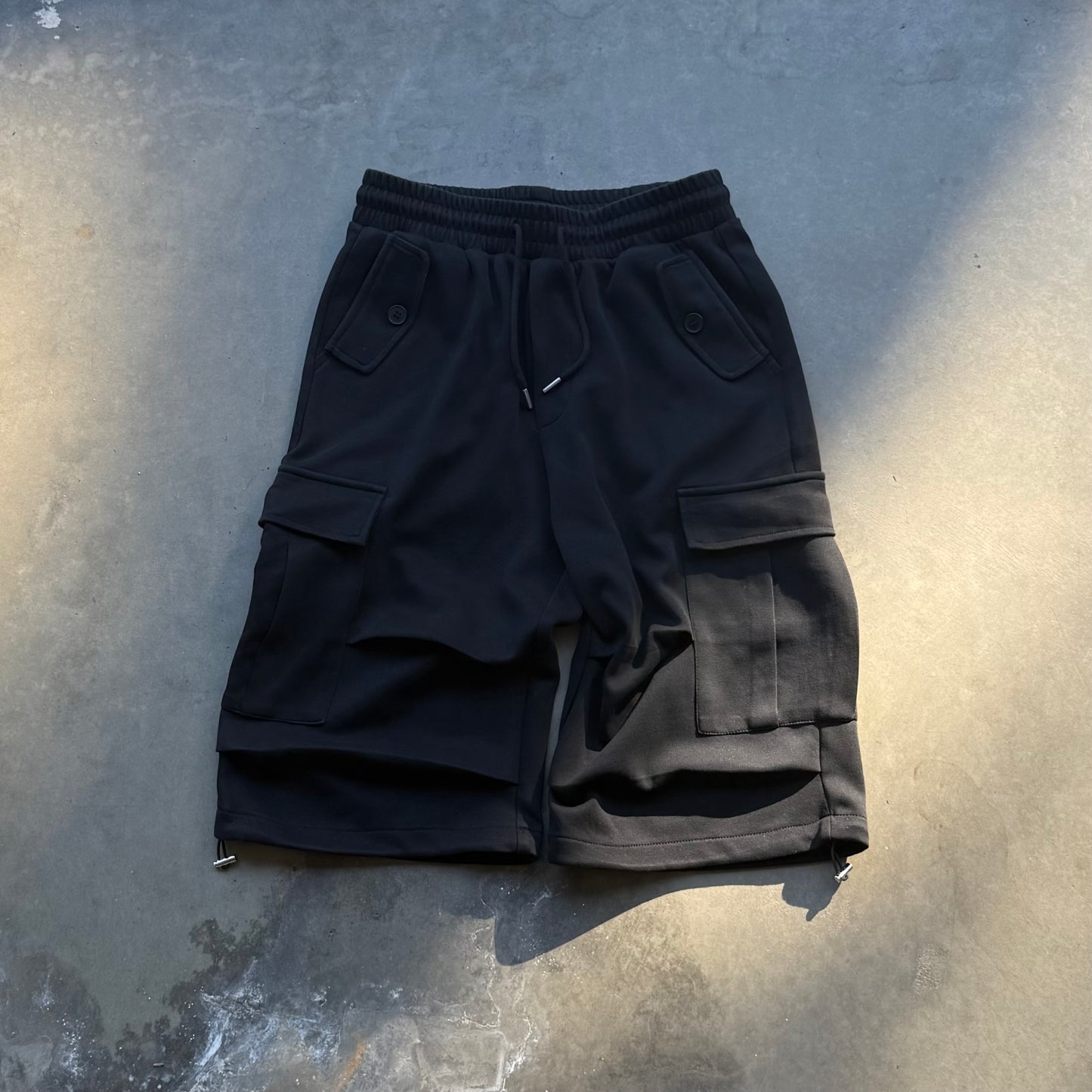 CARGO POCKET LOUNGE SHORTS [NOIR]