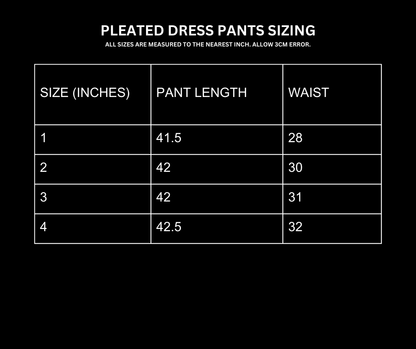 PLEATED DRESS PANTS [NOIR]