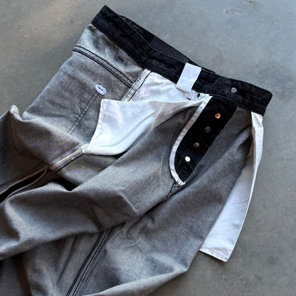 LOCK-CUFF SELVEDGE DENIM [UNIFORM BLACK]