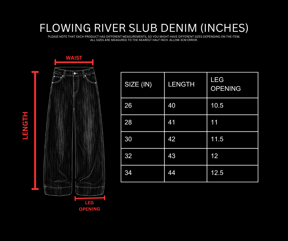 FLOWING RIVER SLUB DENIM [DEEP INDIGO]