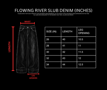 FLOWING RIVER SLUB DENIM [DEEP INDIGO]