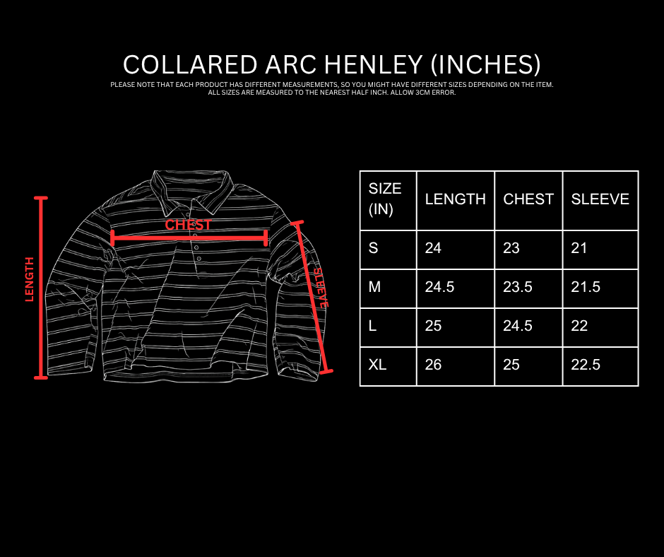 COLLARED ARC HENLEY [STRIPED BEIGE]