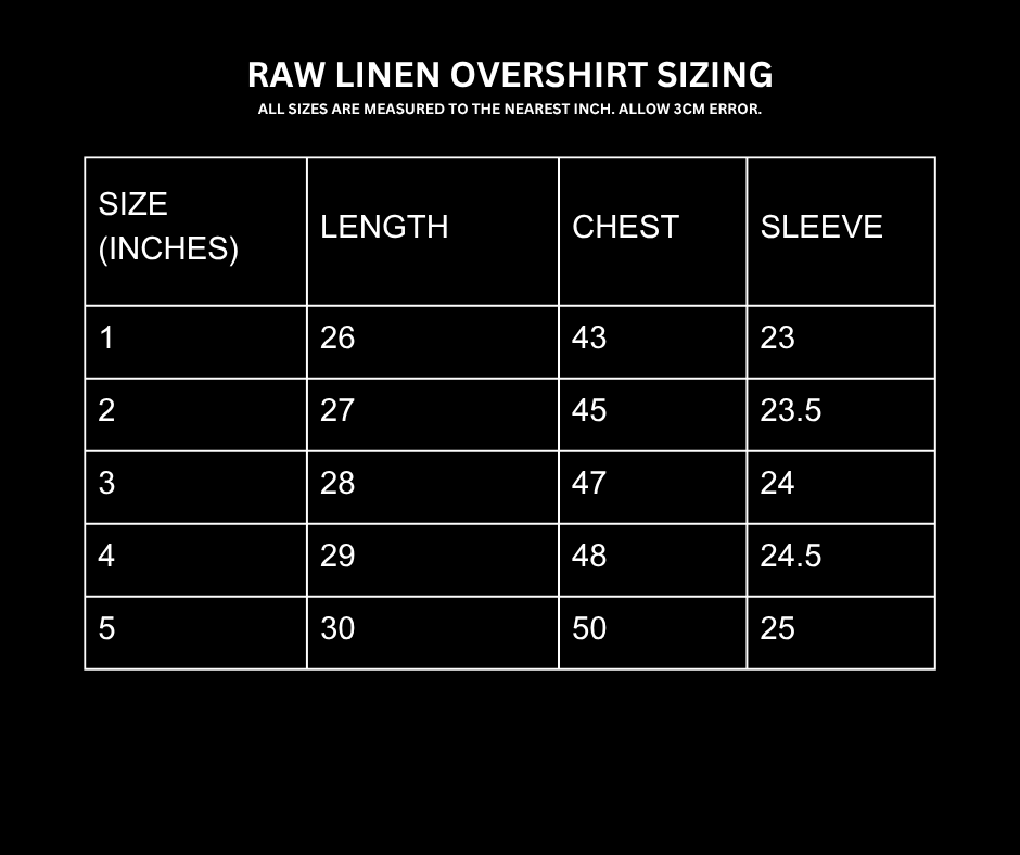RAW LINEN OVERSHIRT [IVORY]