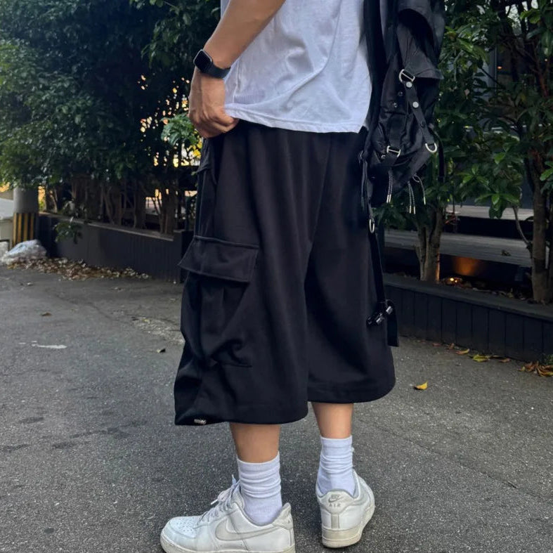 CARGO POCKET LOUNGE SHORTS [NOIR]
