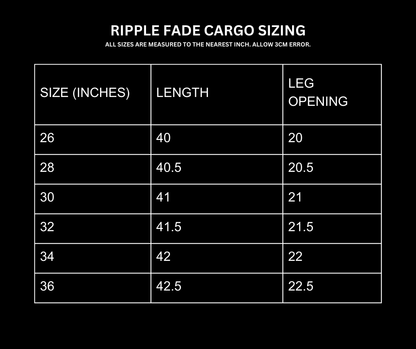 RIPPLE FADE CARGO PANTS [ABYSS]