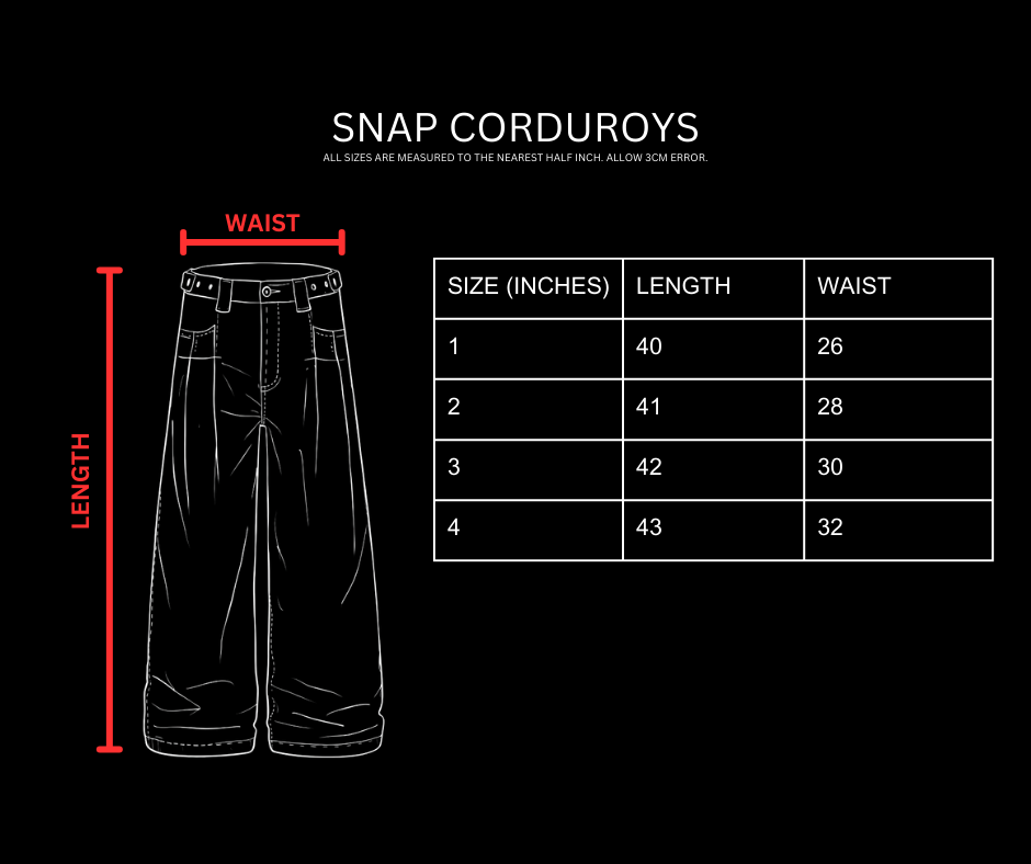 SNAP CORDUROYS [DARK OLIVE]