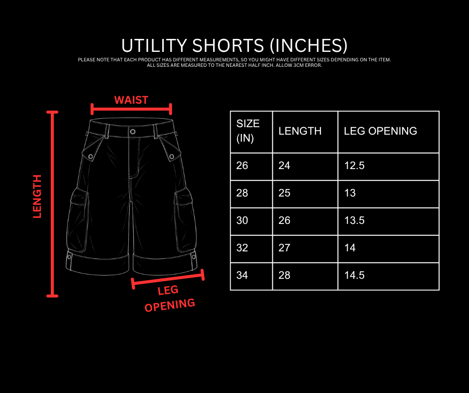 UTILITY SHORTS [NOIR]