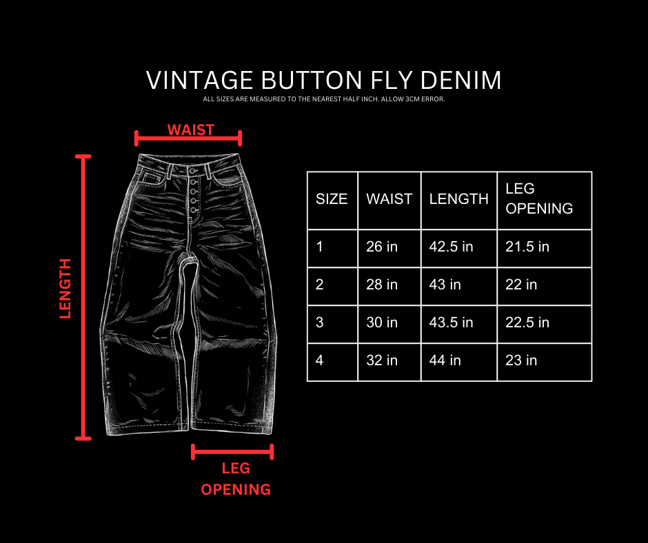 VINTAGE BUTTON FLY DENIM [LIGHT BLUE]