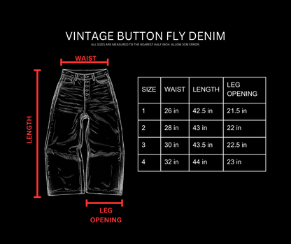 VINTAGE BUTTON FLY DENIM [LIGHT BLUE]