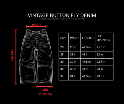 VINTAGE BUTTON FLY DENIM [LIGHT BLUE]